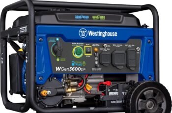 Westinghouse 4650 Peak Watt Dual Fuel Portable Generator, Remote Electric Start with Auto Choke