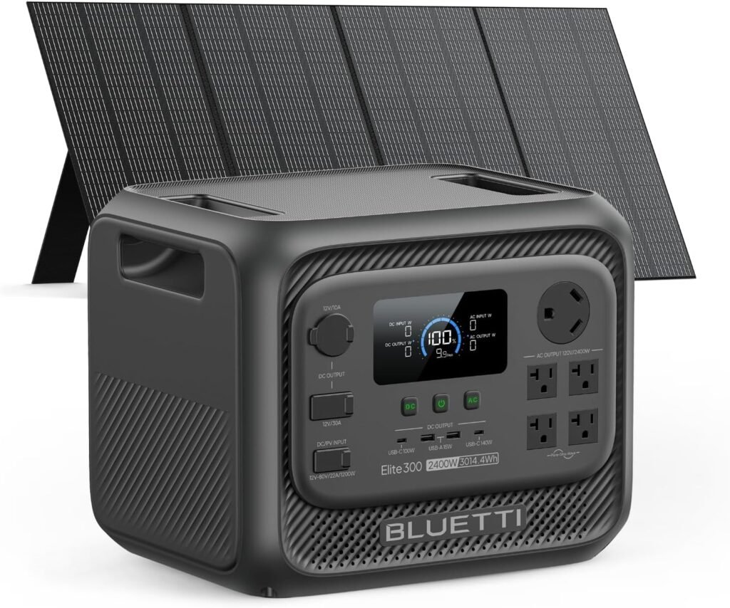 BLUETTI Elite Portable Power Station, 3014Wh LiFePO4 Battery Backup for Home Power Outage, 2400W Solar Generator (4800W Surge), 3kWh Compact Home Backup RV Power with TT-30 RV Port 12V/30A DC