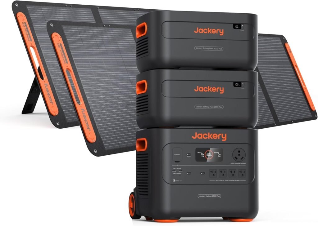Jackery Explorer Plus Portable Power Station 1x Extra Battery, 2x 200W Solar Panel, 4085Wh LiFePO4, 10-Year Lifespan, 3000W Output, Expandable to 24kWh, UPS Home Backup for Camping RV Emergency Jackery Explorer Plus Portable Power Station 1x Extra Battery, 2x 200W Solar Panel, 4085Wh LiFePO4, 10-Year Lifespan, 3000W Output, Expandable to 24kWh, UPS Home Backup for Camping RV Emergency