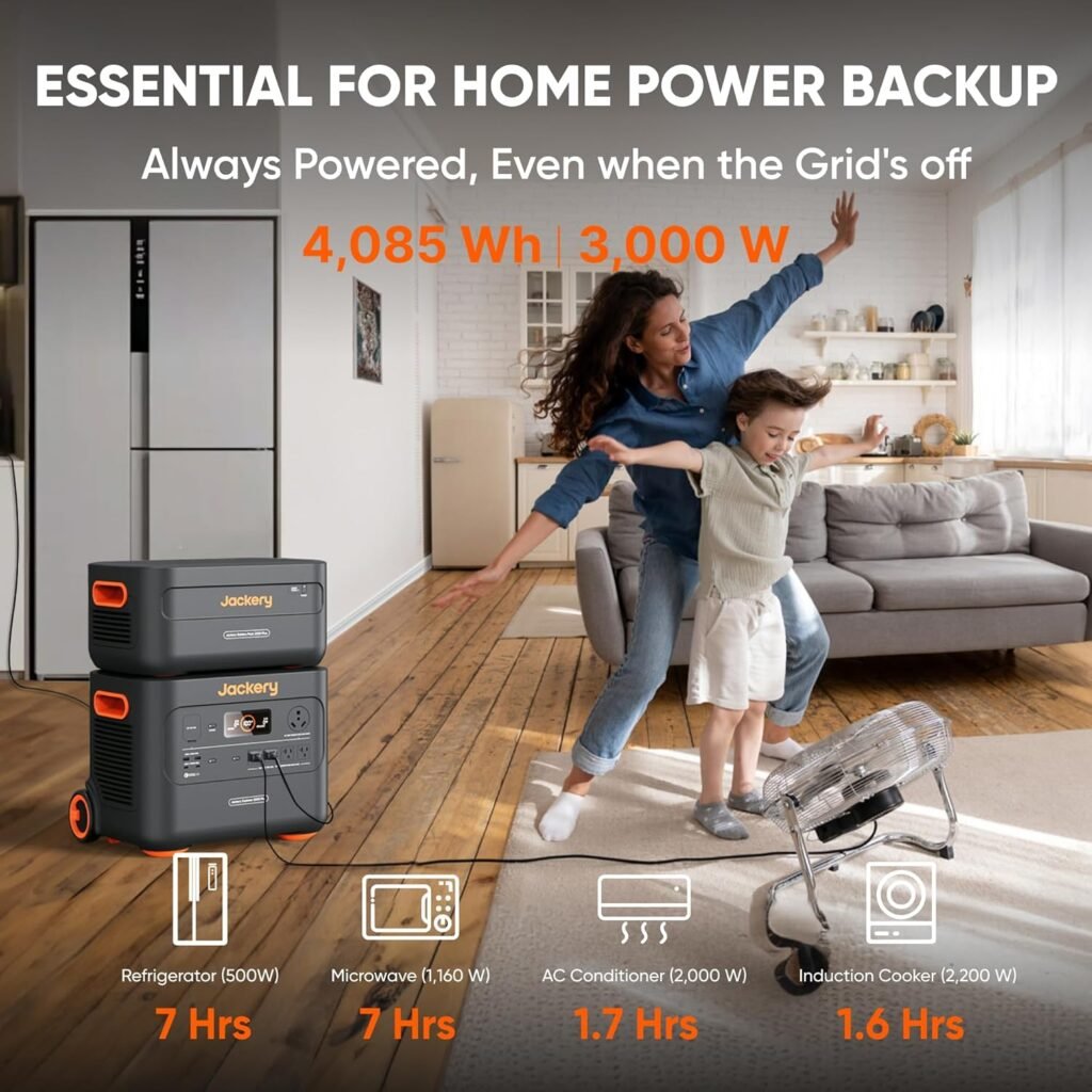 Jackery Explorer Plus Portable Power Station 1x Extra Battery, 2x 200W Solar Panel, 4085Wh LiFePO4, 10-Year Lifespan, 3000W Output, Expandable to 24kWh, UPS Home Backup for Camping RV Emergency Jackery Explorer Plus Portable Power Station 1x Extra Battery, 2x 200W Solar Panel, 4085Wh LiFePO4, 10-Year Lifespan, 3000W Output, Expandable to 24kWh, UPS Home Backup for Camping RV Emergency