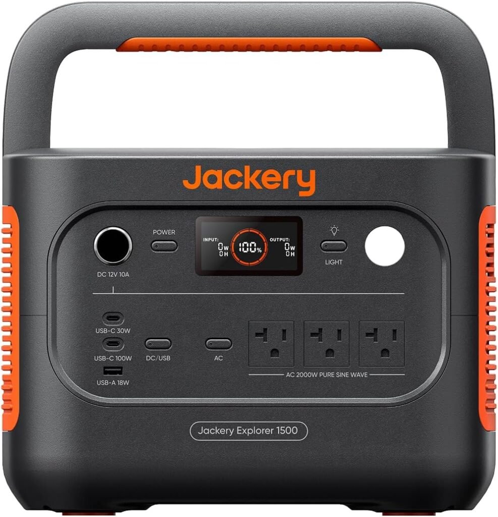 Jackery Explorer v2 Power Station, 1536Wh LiFePO4 Solar Generator, 2000W Output (4000W Peak), H Fast Charge, 10ms UPS, for Outdoor, Emergency Backup, Camping, RV, Off-Grid